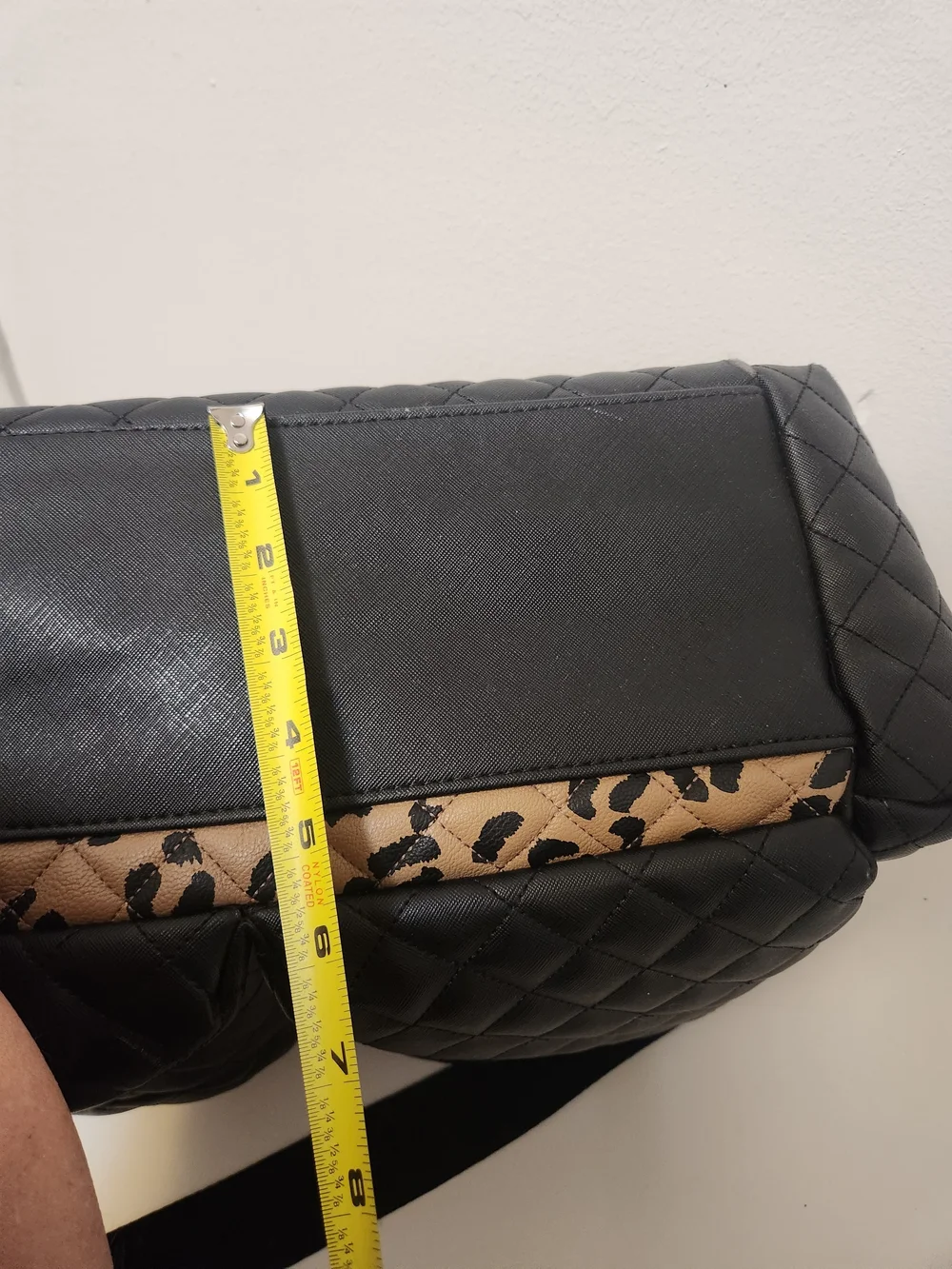 Betsey Johnson 3-Piece Quilted Leopard Tote, Penguin Coin Purse,Travel Organizer